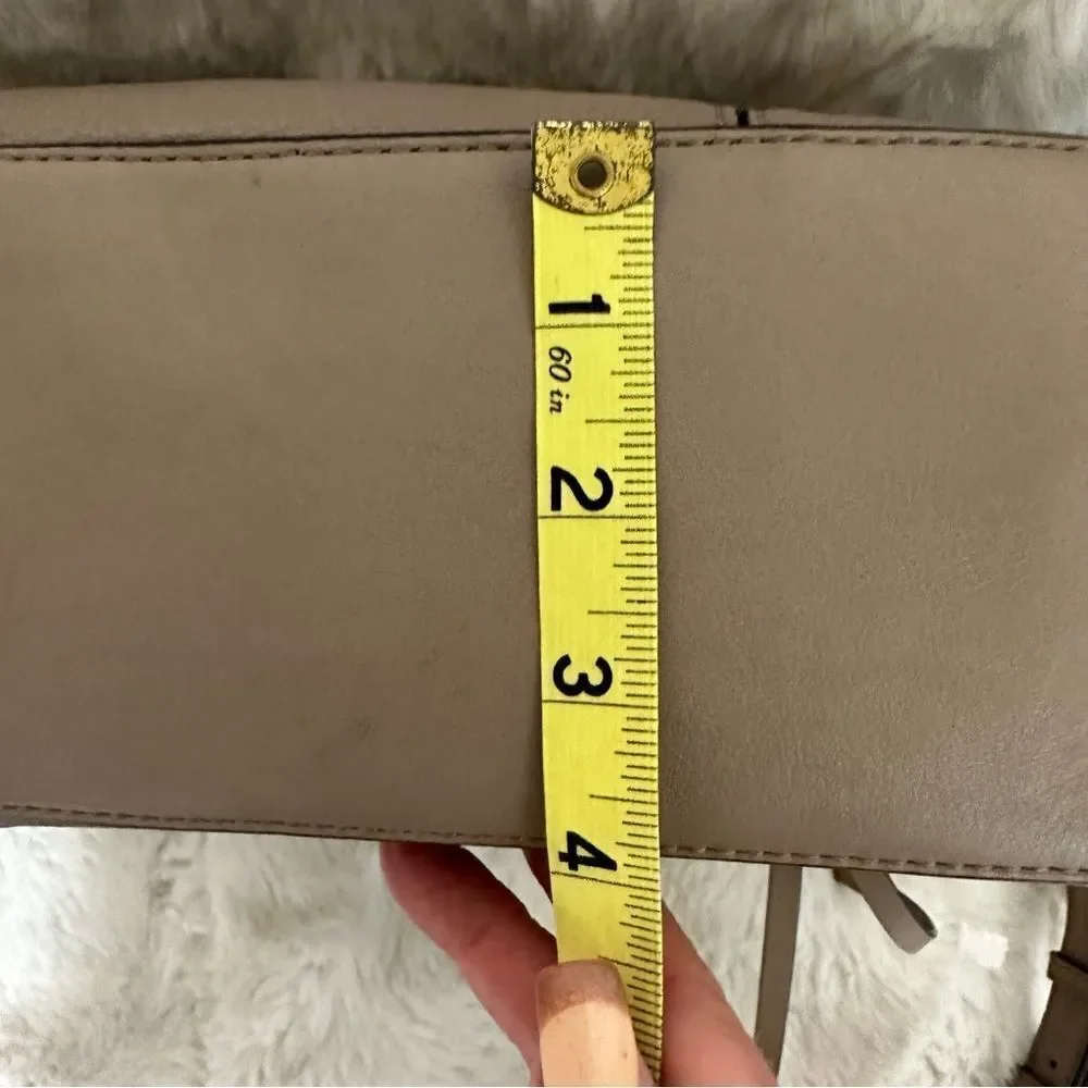 Rebecca Minkoff Bree Taupe Medium Leather Satchel Shoulder Bag